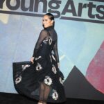 Misty Copeland Instagram - Spring ready at the @youngarts gala last night ✨ Dress @simonerocha_ Shoes @louboutinworld Jewelry @nashiraarnostudio Styled @kahlihaslam Makeup @makeupvincent Hair @naivashaintl