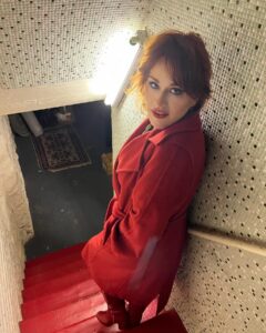 Molly Ringwald Instagram - When you and your new red Rachel Comey boots match the stairwell you have to document. ♥️