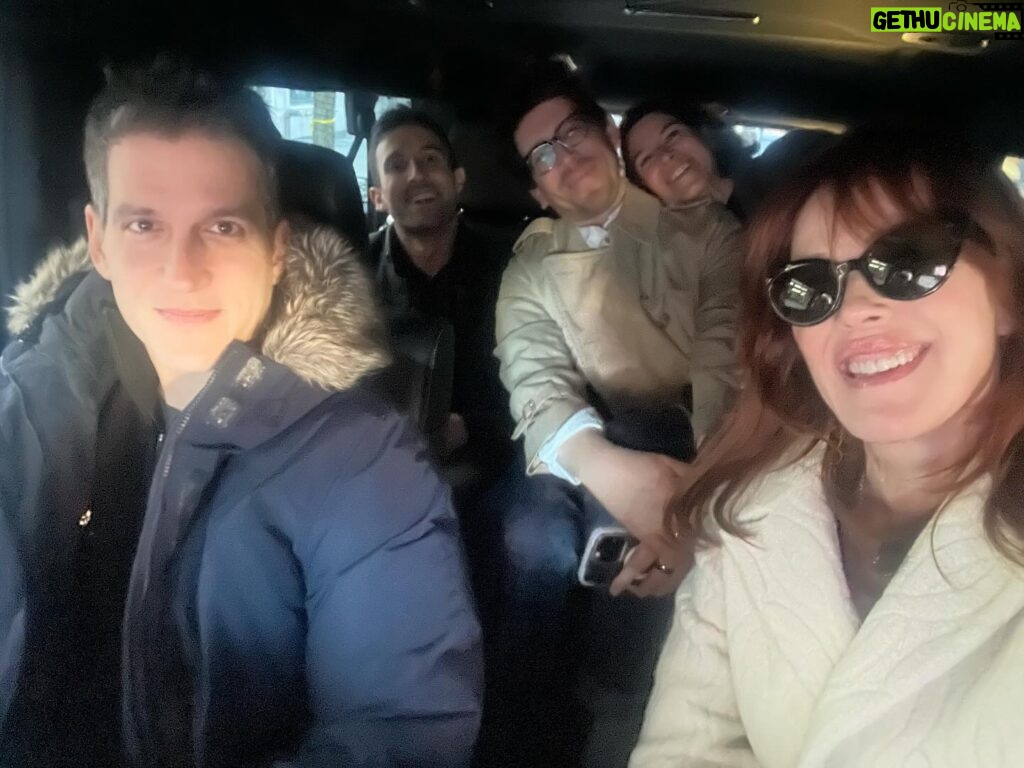 Molly Ringwald Instagram - On our way to @latenightseth Mommy Daddy and the kids in back! 😂