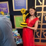 Momona Tamada Instagram - the children’s and family emmys!! thank you for such a great night #childrensemmys 💫❤️ i feel so grateful to have been nominated again this year!! a huge congrats to the oni team for taking home 3 emmy wins! what an incredible way to close the chapter that has been ~oni: thunder god’s tale~ ❤️ i love you all ❤️ a special shout out to @dicetsutsumi -this project connected with my childhood in more ways than you could imagine. thank you for allowing me to be a part of it❤️🌙 👗 @rodarte @samanthamcmillen_stylist thank you for this gorgeous dress !!! i didn’t wanna take it off :) 💗 🎀 💄 @fa.rm.er @yukari.makeup thank you both for making me look pretty heheheee!!