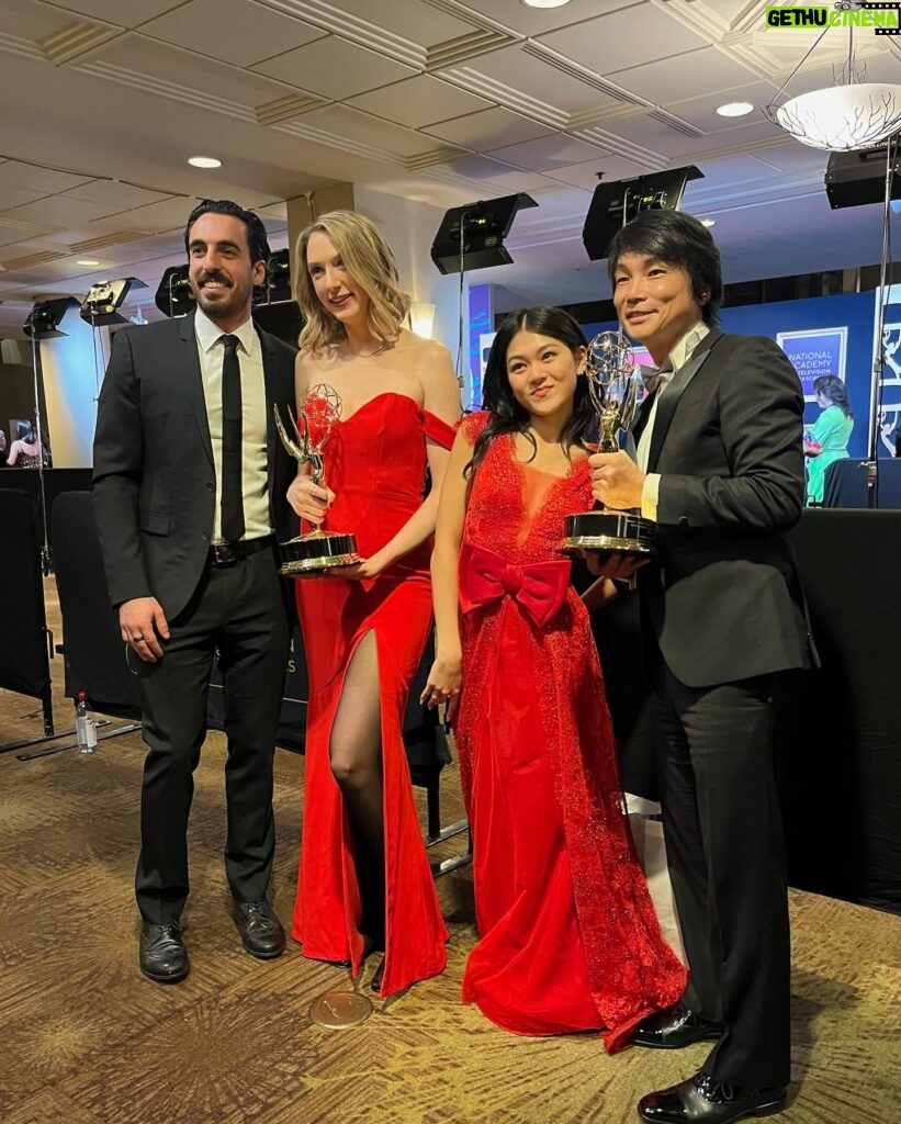 Momona Tamada Instagram - the children’s and family emmys!! thank you for such a great night #childrensemmys 💫❤️ i feel so grateful to have been nominated again this year!! a huge congrats to the oni team for taking home 3 emmy wins! what an incredible way to close the chapter that has been ~oni: thunder god’s tale~ ❤️ i love you all ❤️ a special shout out to @dicetsutsumi -this project connected with my childhood in more ways than you could imagine. thank you for allowing me to be a part of it❤️🌙 👗 @rodarte @samanthamcmillen_stylist thank you for this gorgeous dress !!! i didn’t wanna take it off :) 💗 🎀 💄 @fa.rm.er @yukari.makeup thank you both for making me look pretty heheheee!!