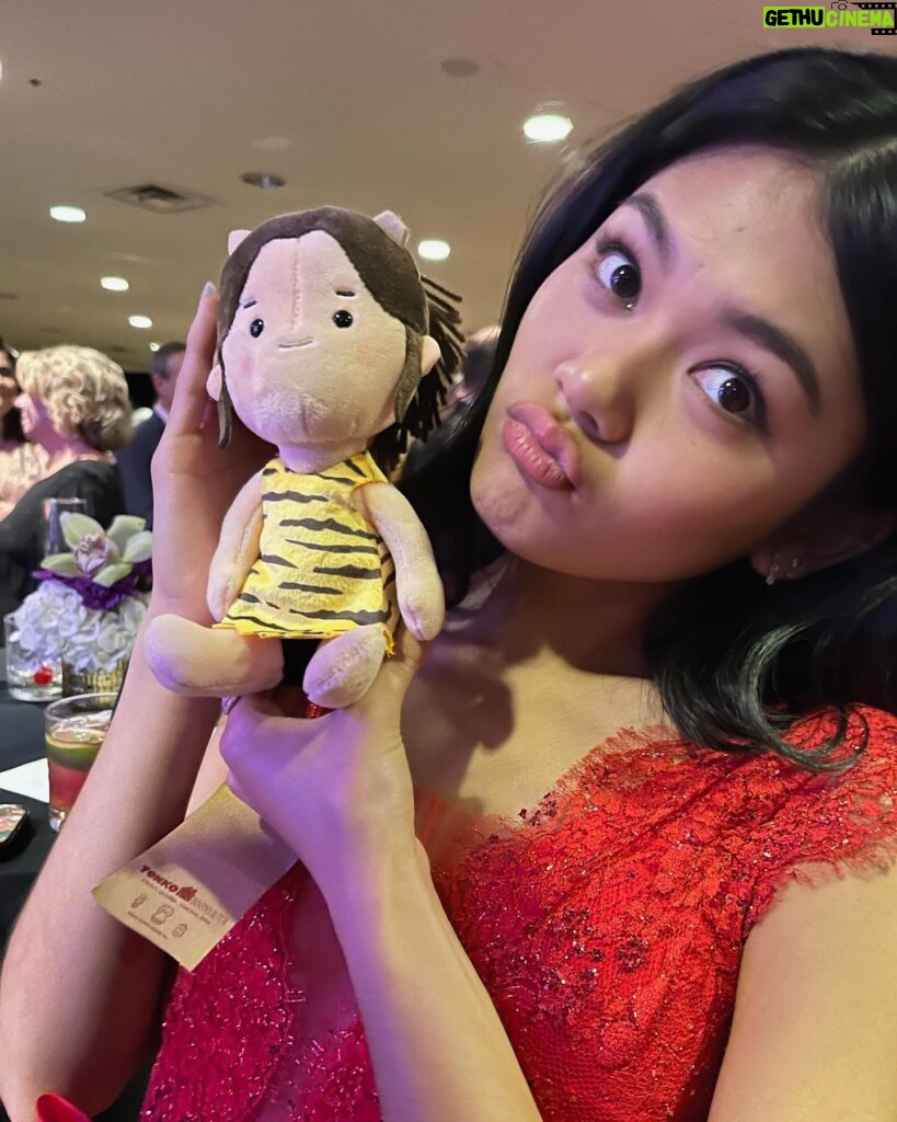 Momona Tamada Instagram - the children’s and family emmys!! thank you for such a great night #childrensemmys 💫❤️ i feel so grateful to have been nominated again this year!! a huge congrats to the oni team for taking home 3 emmy wins! what an incredible way to close the chapter that has been ~oni: thunder god’s tale~ ❤️ i love you all ❤️ a special shout out to @dicetsutsumi -this project connected with my childhood in more ways than you could imagine. thank you for allowing me to be a part of it❤️🌙 👗 @rodarte @samanthamcmillen_stylist thank you for this gorgeous dress !!! i didn’t wanna take it off :) 💗 🎀 💄 @fa.rm.er @yukari.makeup thank you both for making me look pretty heheheee!!