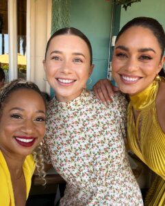 Monique Coleman Instagram - “We make each other strong” 😆😉 It was pure JOY celebrating my love @vanessahudgens and the launch of @caliwater newest flavor pineapple (which is DELICIOUS btw 🤤) with my soul sister @olesyarulin 💛 It’s beautiful to see how far we’ve all come 💛 Congrats V!!! Always proud 🫶🏾