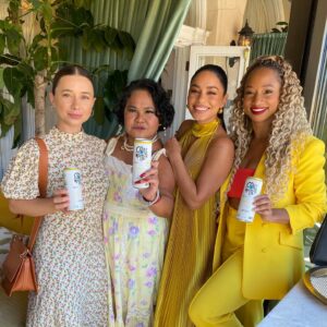 Monique Coleman Instagram - “We make each other strong” 😆😉 

It was pure JOY celebrating my love  @vanessahudgens and the launch of  @caliwater newest flavor pineapple (which is DELICIOUS btw 🤤) with my soul sister @olesyarulin 

💛 It’s beautiful to see how far we’ve all come 💛 Congrats V!!! Always proud 🫶🏾