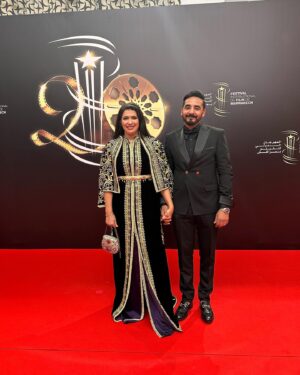 Mounia Lamkimel Instagram - @marrakechfilmfestival 
💍: @naamanadil 
👗: @zor.creations 
👔: @zaim_lux 
#marrakechfilmfestival 
#red_carpet 
#20th #edition #mounia_lamkimel #mounialamkimel #مونية_لمكيمل #couple #couples #couplephotography #festival #vibes