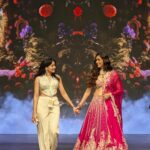 Mrunal Thakur Instagram - Swarniraha ✨ #BombayTimesFashionWeek It was an absolute absolute delight to be your muse for your debut collection @anupellakuru Swarniraha’ beautifully captures the essence of Indian tradition with a beautiful modern twist. Thank you Anu for letting me be a part of your colourful journey...can’t wait to see all the magic you’re going to create! 💖
