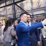 Myolie Wu Instagram - Some behind the scenes, Mr Brunello checking Mr Lee’s suit to perfection 😄, so happy to meet many friends and fans too! ❤️🇮🇹 @brunellocucinelli @brunellocucinelli_brand #brunellocucinelli #milanfashionweek2024
