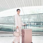 Myolie Wu Instagram - In the past year, I have found myself traveling probably more than ever. I love experiencing different places, different people and cultures around the world. But one thing that never changes is traveling in style. This new Tumi 19 degree aluminium suitcase is lightweight, reliable and classy, matched with their Asra handbag, I feel confident, cool, and stylish. I guess I’m ready to get on a plane again soon! #TUMI #TUMIHK #TUMIAsra #tumi19d