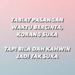 Nad Zainal Instagram - Dulu masa bercinta suka GF pembersih Bila dah kahwin 24 jam kerja nak vacuum rumah, kau duduk kat sofa seminit baru peluk bantal dia dah susun balik parah juga perangai yang dulu kau suka, hujung hujung jadi rimas apa dia? #NanadNakTahu