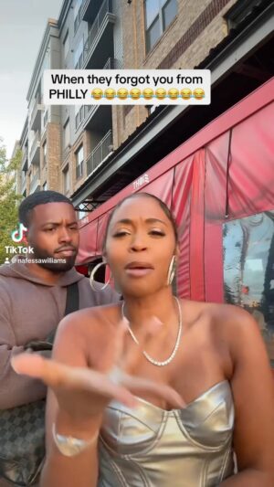 Nafessa Williams Instagram - It’s all peace, love and namaste but I’m still from Philly! Somebody come take me and @lawrencehrobinson phone. We having way too much fun on TikTok 🤣🤣

Follow me on TikTok: @nafessawilliams 

#actor #funny #explore #foryou #cardib