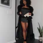 Nafessa Williams Instagram - Wore this outfit but didn’t get any pics, so I’m running it back with different hair! Y’all like this look with the curly hair or the pony?! Btw that’s my beautiful Grandmom/angel. It took me almost 20 years to put a big picture of her in my house and I’m so happy I did. We talk ALL the time. I be like gurrrl, let me tell you what happened ta-day! 😎😇 Thank you for my purse @jcrew Pics @rockijean