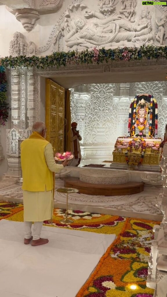 Narendra Modi Instagram - At Ayodhya, prayed to Prabhu Shri Ram for the well being of my fellow 140 crore Indians.