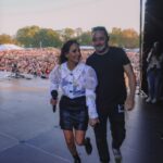 Natalie Imbruglia Instagram - Christchurch thanks for making the last show of the tour so special!! I feel really lucky to have the opportunity to do what I love for a Living… 🍀🍀🍀 @thecorrsofficial 💗 @thetonichilds 💚@germeinsisters 💛Thanks to you all for your energy and kindness.. and to my band and crew and the whole production team for making it all possible every night!! 💜💜💜💃🏽✨ Thanks @elfie_germein for these pics 😘 THANKS @drewmac48 you are a legend ❤️ Styling: @fredericalovellpank 😘 Top: @chopovalowena 💗 Skirt: @nanushka#