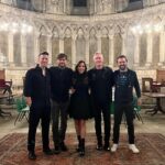 Natalie Imbruglia Instagram - Thank you @durhamcathedral @latc_uk for a very special experience tonight! Thank you to everyone who came. We really enjoyed performing for you and sharing that amazing energy! 💜🙏🏽🕊️💙 #firebird #durhamcathedral Styling @fredericalovellpank 🦋 Dress: @leolin_official @sal_morgan Shoes @givenchy