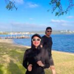 Natalie Sarah Instagram – yuhuuu Monday FunDay!, Lari Pagee 😎 at Swan River 🩷 
–
#mashaallah #love #couple #morning #running #monday #swanriver