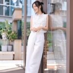 Natalie Tong Instagram - What would life be if we had no courage to attempt anything 🩵🩵🩵 #NT 👗👠💍 @apmmonaco #apmmonaco @shiatzychen #ShiatzyChenHK @sam_edelman_hk Styled by @antonnmak