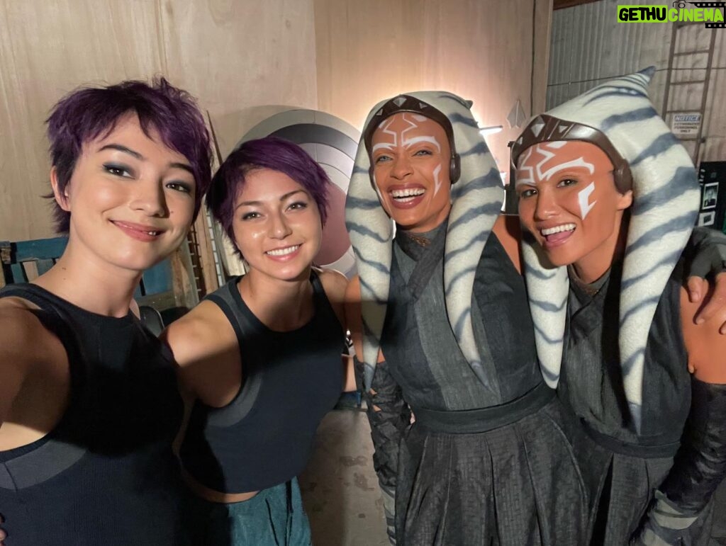 Natasha Liu Bordizzo Instagram - As you probably know, the strike has lifted 😮‍💨. All I’ve wanted to say for these many weeks is thank you from the bottom of my heart for all the love on Ahsoka 🤍💜. Thank you for coming along with us on such an epic journey!! Sabine taught me so much, especially about receiving mentorship, love and guidance, even when you least deserve it. This show was made by a huge team of genuinely good, kind people (hi @dave.filoni) who are all obsessed with Star Wars and even with all the other incredible experiences that came along with it, that part stood out to me. Alright now enjoy some fun snaps from set!! More to come!! @ahsokaofficial @starwars P.s. We miss you Ray. We miss you Shawna. X