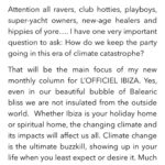 Nathalie Kelley Instagram - Thank you @lofficielibiza for giving me a monthly column to discuss this very important topic with Ibiza and the world… Back in the my wilder days of my youth there was no worse feeling than when the lights came on to let you know that the party was over. I love to have fun, I love to laugh and dance until the sun comes up… but back then I was mostly oblivious to climate change until it came knocking on my own doorstep. The Australian bushfires of 2019/2020 were my big wake up call that if we wanted the party to continue , we would need to take a very serious look at this climate thing and how humans were impacting it. Such a dense and complex topic needs to be handled with the appropriate humor and hope, otherwise what’s the point? Luckily I think about how Nat circa 2017 might have wanted to read this important info, so if you want the latest climate realities shared with you as if we were on the dance floor at @dc10ibizaofficial from one raver to another - this is the column for you! Here’s a few photos to show my Ibiza evolution over the last few years… I promise you, the smell of fresh soil from turning your own compost heap feels just as good as a @jamiejonesmusic set… trust me on this one!!!! 🌎🌱🕺🏽 link in bio