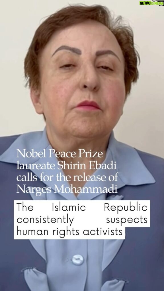 Nazanin Boniadi Instagram - . Shirin Ebadi, human rights advocate , Lawyer & Nobel Peace Prize laureate, sends her support to the #FreeNarges campaign. Narges Mohammadi, marked her 10th birthday behind bars today. She turned 52 while she has 9 more years of prison time ahead of her. Shirin Ebadi demands the unconditional & immediate release of Narges Mohammadi and all other political prisoners held in Iranian prisons. #FreeNarges NOW! Join the “FREE NARGES” campaign by signing petitions, sharing on your social media channels, and speaking out about the plight of human rights activists and women in Iran. Link in bio پیام شیرین عبادی حقوق دان، فعال حقوق بشر و برنده جایزه نوبل صلح به مناسبت ده امین تولد نرگس محمدی در زندان‌. نرگس محمدی امروز ۵۲ ساله شد. شیرین عبادی طی این پیام در سالروز نرگس محمدی خواستار آزادی بدون قید و شرط و فوری نرگس محمدی و سایر زندانبان سیاسی عقیدتی محبوس در زندان های ایران شده است. #نرگس_محمدی #FreeNarges #NargesMohammadi #ShirinEbadi #nobelpeaceprize