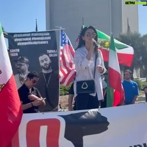 Nazanin Boniadi Instagram - #FreeToomaj • Los Angeles rally • April 28, 2024. #WomanLifeFreedom #MojahedKourkour #RezaRasaei #AbbasDeris #FreeIran