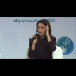 Nazanin Boniadi Instagram - A few clips from my spotlight interview at the @parispeaceforum on November 11, 2023. Thanks to Deputy Director General Fabienne Hara, moderator Essie Assibu, and all organizers for inviting me to talk about ‘Women’s Rights and Democracy’ and to highlight the plight of the Iranian people. Full interview at the link in bio. #WomanLifeFreedom