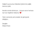 Nebahat Çehre Instagram - Değerli oyuncumuz Nebahat Çehre’nin sağlık durumu iyidir. Kendisi evinde dinleniyor… Arayan soran herkese ayrı ayrı teşekkür ediyoruz ❤️ Yakın zamanda yeni projeler de görüşmek dileğiyle… Sevgiler Selçuk Kaya