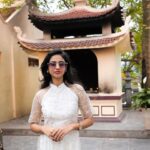 Neha Chowdary Endluri Instagram – One with the Vietnamese dress ! 🤍 #swipe 

#neha_nani #nehachowdary #vietnam #pagoda