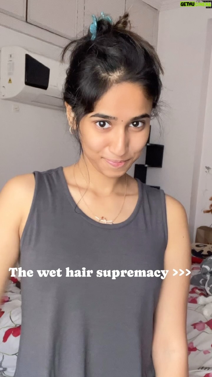 Neha Chowdary Endluri Instagram - Wet hair 🤍 #neha_nani #reels #nofilter #trending