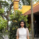 Neha Chowdary Endluri Instagram – One with the Vietnamese dress ! 🤍 #swipe 

#neha_nani #nehachowdary #vietnam #pagoda