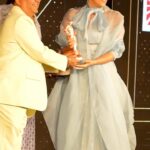 Neha Dhupia Instagram – The bits and bobs of the big Bollywood hungama night! … also thank you … most stylist mould breaker award 🥇 @realbollywoodhungama