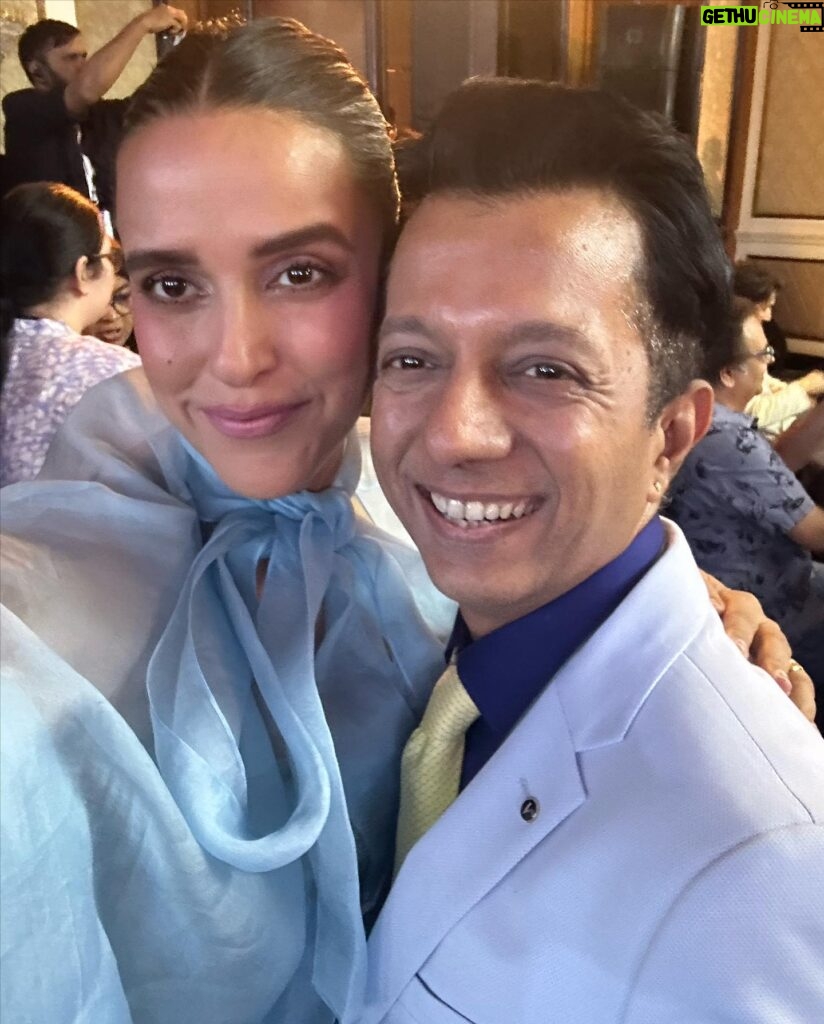 Neha Dhupia Instagram - Thank you @realbollywoodhungama for awarding me with THE MOST STYLISH MOULDBREAKING TALENT OF THE YEAR - FEMALE … When I was leaving home last night all dressed in my ice 🧊 blue outfit our baby girl said “ma you look like , ELSA “ … and I smiled back and said this Elsa Wil be home soon and tuck into bed with you. ♥️ Between being a princess in my baby girls eyes and breaking moulds jus by not trying to fit into any is where the magic 🪄 happens. . . Be urself , caus eventually that’s all that matters. Thank you @realbollywoodhungama @rohitkhilnani Neeraj sir @idohungama , Suleimaan sir @suleman_mobhani , Ryan @z3_us and the entire team for working tirelessly and putting up such a great show … this award means so much. 👗- @reik.studio 💄 - @sonicsmakeup @fouzikazi_makeupndhair @kapilcharaniya 📸