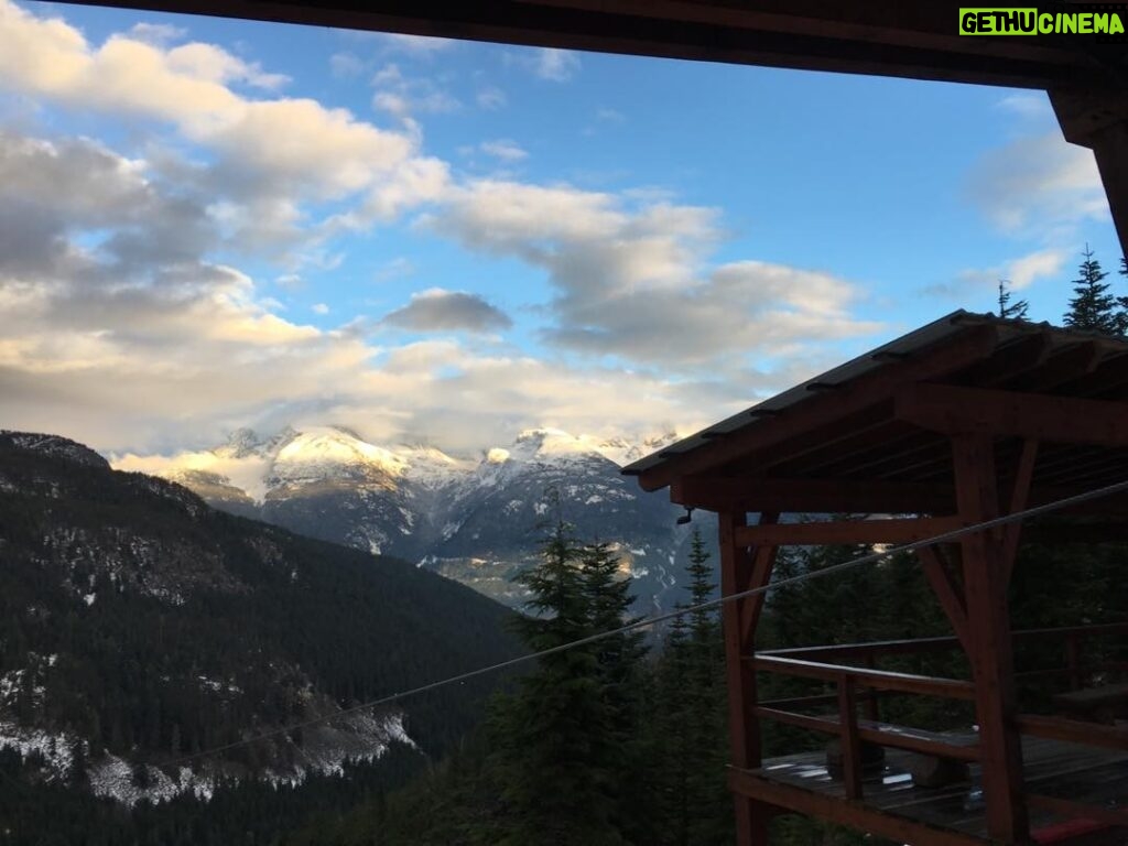 Neve Campbell Instagram - Final week of shooting in Vancouver. Had a couple of days off so took a girls weekend away in Whistler. Zip lining in BC. No joke! Incredible views and just a little bit terrifying. Lean into life!