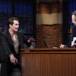Nicholas Galitzine Instagram - Thanks to @latenightseth for having me for my first late night talk show! Safe to say Seth and I won’t be attending Coachella any time soon… Credit: LloydbishopNBC