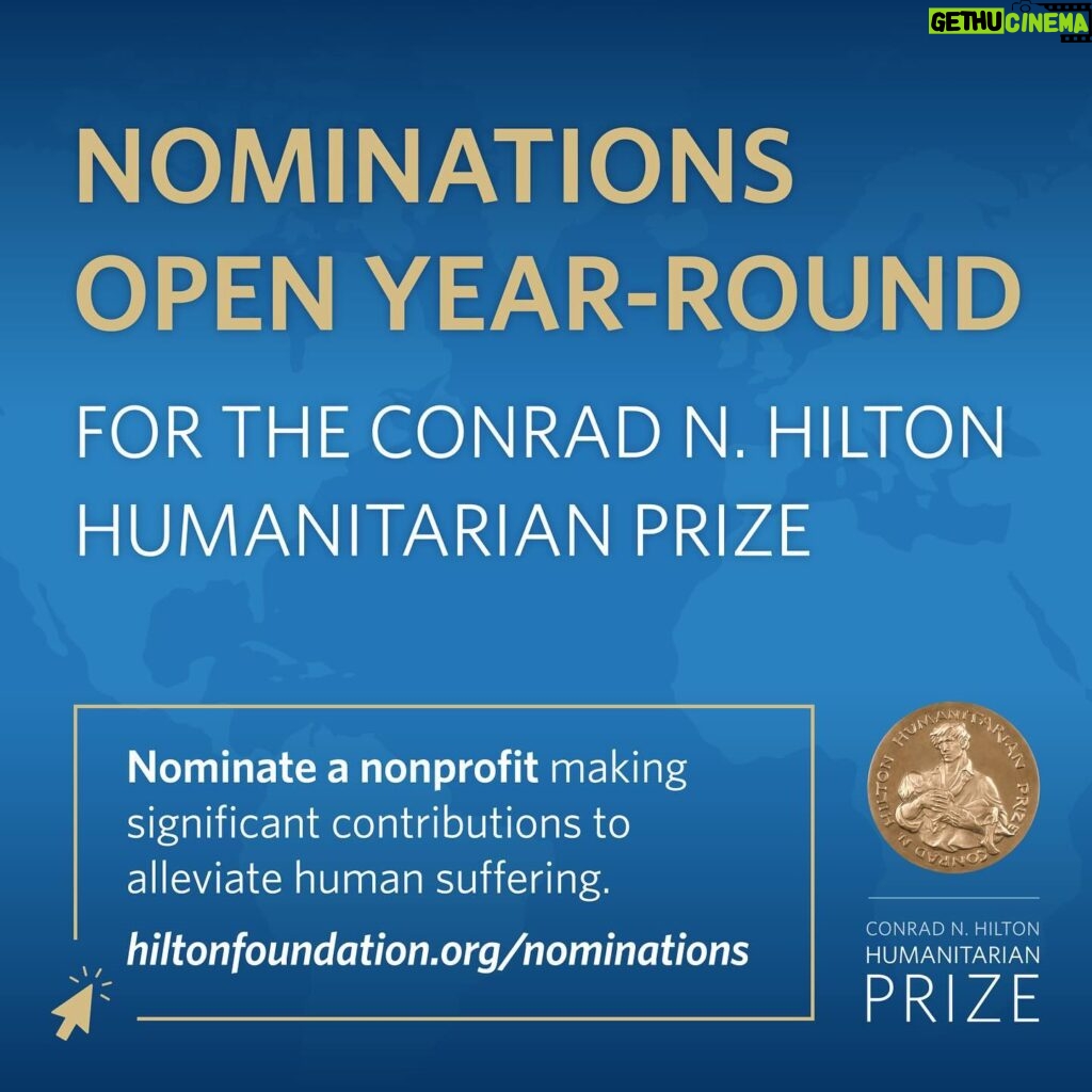 Nicky Hilton Instagram - Nominations are now open for the 2025 Hilton Humanitarian Prize. 🏆 The #HiltonPrize is the world’s largest annual humanitarian award presented to a nonprofit organization judged to have made extraordinary contributions toward alleviating human suffering. Learn more about the #HiltonPrize and how to nominate an organization on the @hiltonfoundation website at hiltonfoundation.org/nominations.