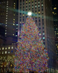 Nicky Hilton Instagram - The most New Yorkiest birthday for my little Teddy. Started the night at The Rockettes at Radio City Music Hall. 👯🎼 Followed by a visit to the Rockefeller Christmas tree 🎄. Window hopping on 5th Avenue and dinner at Serendipity’s. Perfect classic NYC. 🗽❤️🥰