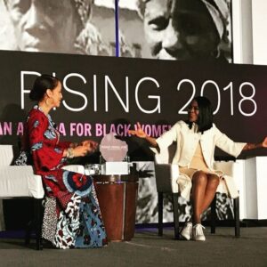 Nicole Ari Parker Instagram - There are no words....other than Thank You...and OMG.

I had the honor of hosting a powerful conversation with the #LEGENDARY #MAGNIFICENT #BEAUTIFUL 👑Cicely Tyson👑 at the 1st @PowerRising18 summit in Atlanta.
👑
"The power is rising but the power has always been here...we must value the power and know we can do anything!"
👑
A true artist.
"I knew there was something inside me that could reach people."
👑
Do you have a favorite medium: stage film or television? "The role..it's all about the role..I would have played Jane Pittman in the basement of a basement..." 👑
A master class in resilience.
"I was never afraid to tell the truth..."
👑
The secret for the young people
"You must talk and listen to the elders...respect them..learn from them...don't make them inconsequential"
👑
#93yearsyoung and her work here is not done.
#TheCicelyTysonSchoolOfThePerformingArts
#graduatingstudentsareofftoMorehouseSpelmanHarvardandmanymore
#LifeWasGivenToday
Thank you @powerrising18 @minyonm
@followfeliciad 
Dress👗@red_cotton_clothing #🇬🇭 #Accra
Bracelets @selinabeb