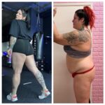 Nicole Faulkner Instagram - Just posted my Glute Day workout! 🍑💪🏼 This before picture has been sitting in my phone for two years and I never thought I’d have the courage to post it, but I am so proud of myself and my gains I had to share because I know how inspiring and impactful these types of images are and I wanna always keep it real with you guys! 🥹 **Story time** When I was at my heaviest, 300 lbs., I thought I could never step foot in a gym, let alone a nice private gym like @mackfittraininggym. Even though Mack was my boy I was so intimidated! He would tell me to come in and that I was going to love it but I couldn’t build up the courage to go because I felt so out of shape and like I wouldn’t fit in or people would be looking at me, until one day I was like, fuck it. 😂 if I was gonna learn equipment and technique/form, etc. I’d rather be in a space where I know someone. I know training at a private gym is a luxury and not everyone can do it but if you do have the means and can budget your finances, skip a night or two out a month to go to a private gym, I am telling you you will not regret it! It’s helped my confidence so much and my anxiety around working out in public in general. Even if you’re at a public gym, don’t be afraid to ask for help from the trainers. That’s what they’re there for! I think fear of looking dumb or that shame around being a big person in a gym can sometimes numb us from taking action. Only advice I can give is, DO IT! Take care of your body, you only get one. Move, walk, run, whatever you wanna do, just MOVE! I love sharing my journey with you guys you keep me so motivated, thank you for all the support always and it really helps to keep me on track when I get to share my progress with you! And if you fall off track, you can always just get back on! :) #fitnessmotivation #firnessjourney #weightlosstransformation #glutegains