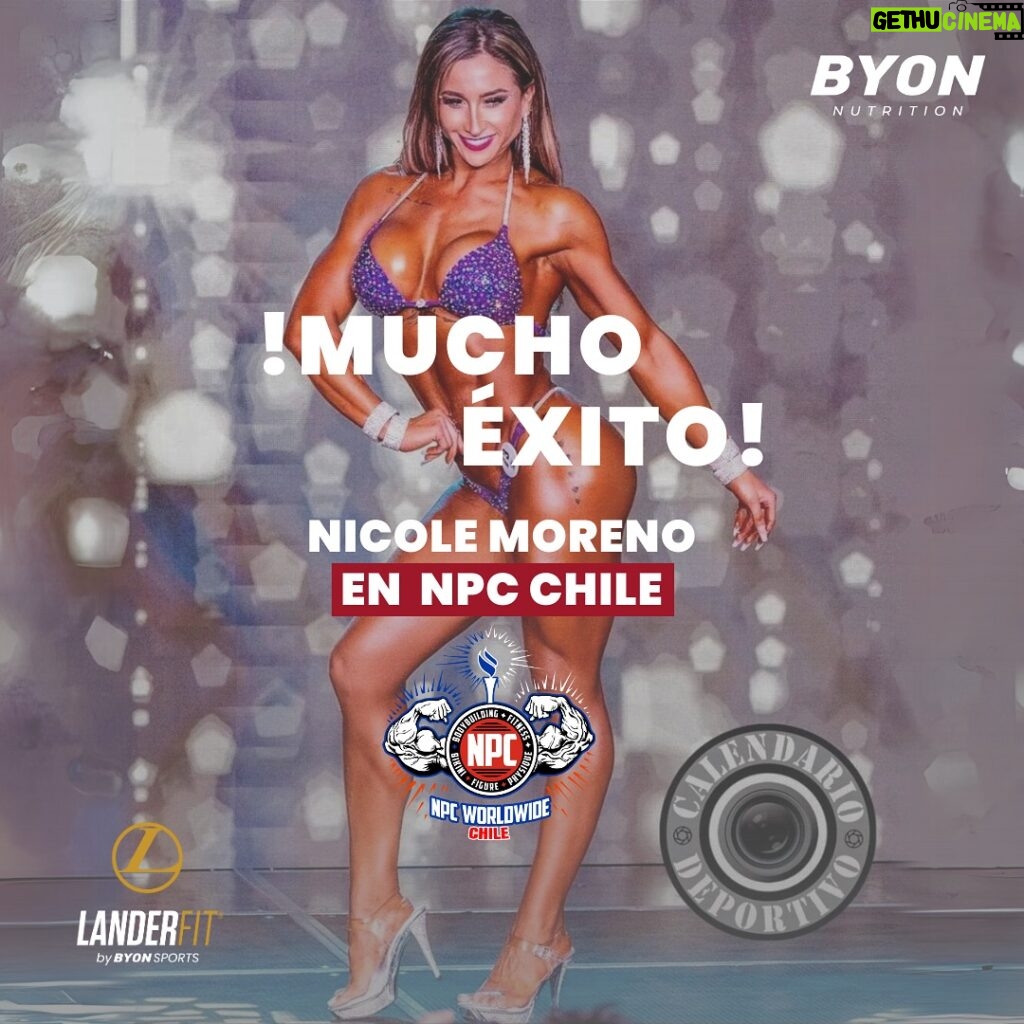 Nicole Moreno Instagram - Hoy es el día! 🌟 Queremos enviar toda nuestra energía y buenos deseos a @nicolelulichile mientras se prepara para competir en el NPC Worldwide Chile. Desde el Team Byon, estamos llenos de orgullo al ver todo el esfuerzo y dedicación que has puesto en este momento. Sabemos que has trabajado incansablemente para llegar hasta aquí, y estamos seguros de que tu pasión y determinación te llevarán lejos. Que el éxito esté de tu lado Nicole! Estamos contigo en cada pose, en cada paso y en cada momento de esta increíble jornada. Vamos con todo, campeona! 💪🏆✨ #teambyon #landerfitchile #byonutrition #npcworldwide #npcbikini #nicolemoreno #exito