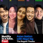 Nigel Ng Instagram - It’s official - I’m hosting @netflixisajoke Asian Nation with these amazing comics 🧡 ONLY tickets left for Hollywood Palladium (May 9), link in bio 🔥 Nieces and nephews, wear orange if you wanna get roasted. Regent Theater (May 7) is already SOLD OUT! See you there at both shows