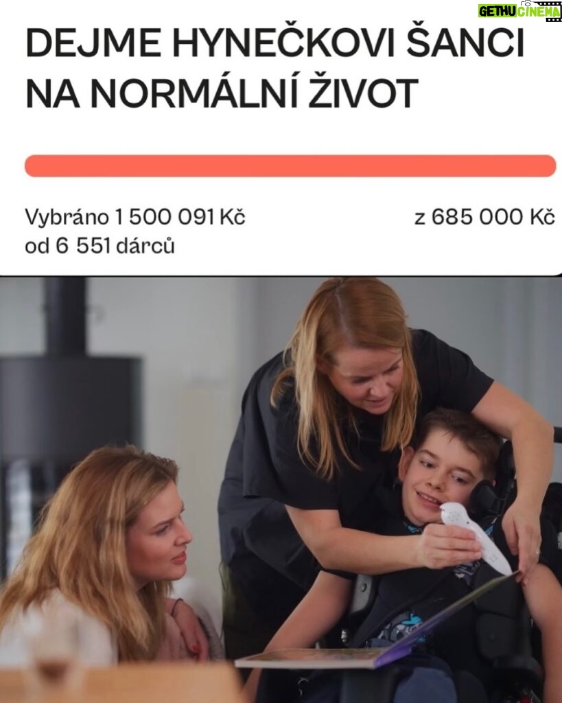 Nikol Štíbrová Instagram - Milion a půl pro Hynečka 🙌🏻 To je výsledek třetí adventní sbírky. Rehabilitace a fyzioterapie jsou pro Hynka jedinou šancí, jak začít zase normálně žít. Díky vám jsou pro rodinu Skůrových na pár let finančně dostupné. Děkujeme❤️