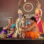 Niranjana Anoop Instagram - Fortunate to have witnessed the Bhagavata Mela for the first ever time in Kerala with the best part of seeing my Guru Sri Srikanth Natarajan @srikanth_aswathy_ own the stage as Rukmini in the celebrated “Rukmini Kalyanam” ♥️💎 Pranams to the team of prominent artists that own the tradition that is 11 centuries old 💎