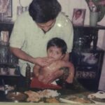 Niranjana Anoop Instagram - From wanting a boy child to loving me more than anything ever possible is the most treasured part of life that I experience … Acha I love you to bits 😘 Happiest Birthday ! Your hugs are the only thing that keeps me going and your eyes that keep telling me things are gonna be alright will be my belief in life ♥️ Mwah 😘 #acha#mymansbirthday