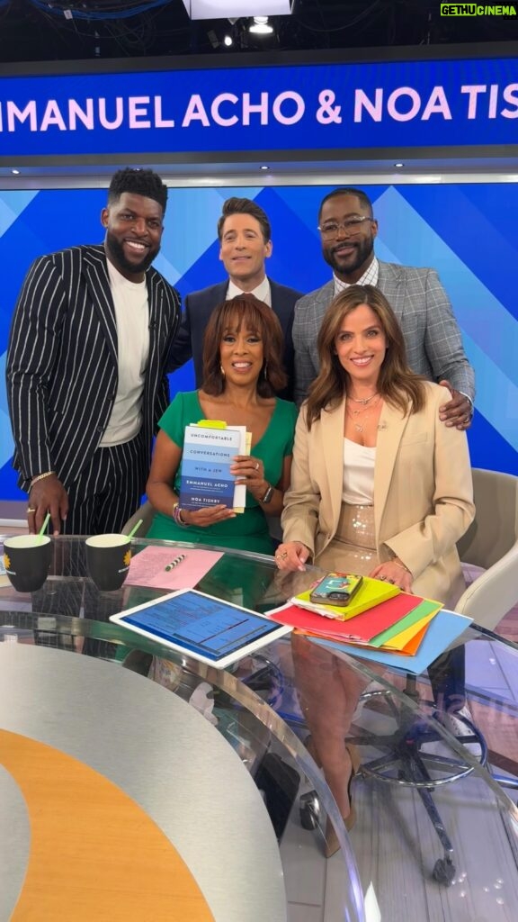 Noa Tishby Instagram - This morning @emmanuelacho and I were on @cbsmornings with @gayleking, @nateburleson, and @tonydokoupil to discuss our new book, “Uncomfortable Conversations With a Jew.” Link in bio to buy the book.