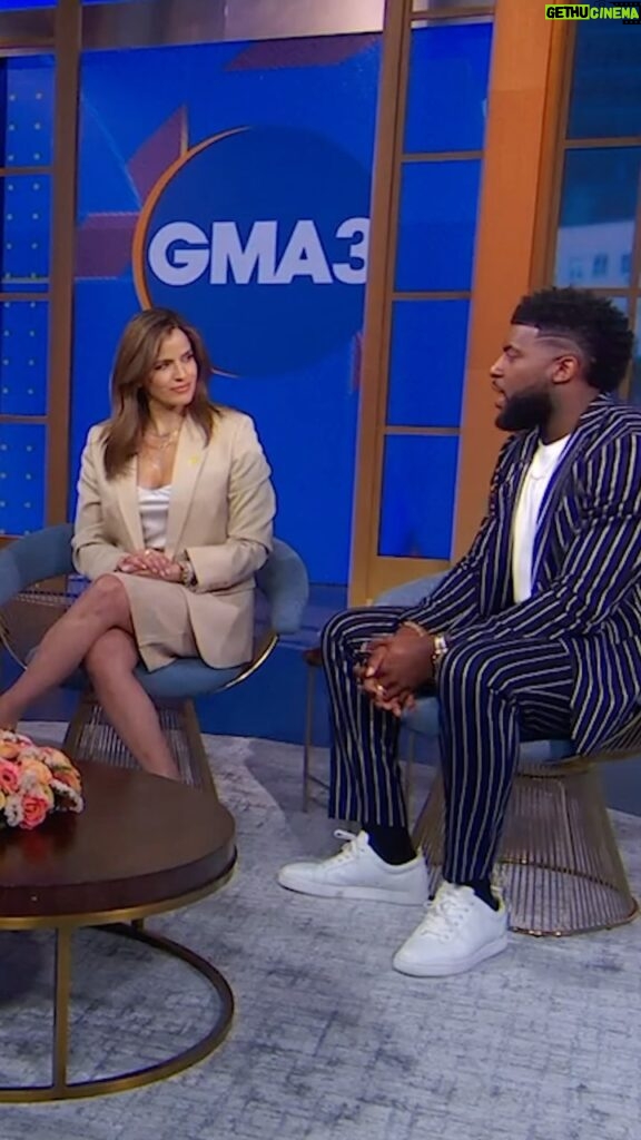 Noa Tishby Instagram - Bestselling author Emmanuel Acho and Israeli activist Noa Tishby discuss their book, “Uncomfortable Conversations with a Jew.” #GMA3