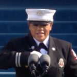 Nyle DiMarco Instagram - A refreshing sight to see accessibility and inclusivity at the inauguration. Wow. Watching Captain Andrea M. Hall cite and ✨SIGN✨ the Pledge of Allegiance made me well up. 🥺 I’ll never forget this moment. BTW— Captain Hall became the first Black female Fire Captain in the history of the City of South Fulton Fire Rescue Department in Georgia in 2004.