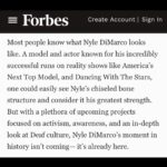 Nyle DiMarco Instagram - ONE MORE WEEK UNTIL DEAF U breaks the mold! Thank you @forbes for this great piece. [October 9th on @Netflix]