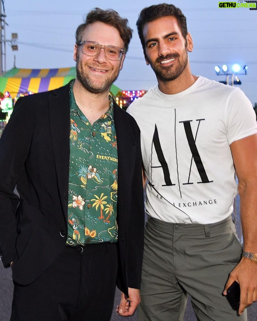 Nyle DiMarco Instagram - Seth Rogen, thank you for inviting me to @hilarityforcharity carnival last night. I had a blast!! - There is still time to support towards fighting Alzheimer’s. Go to their Instagram link bio. Thank you. - Photo credit: Rob Latour @shutterstocknos
