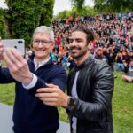 Nyle DiMarco Instagram - Honestly just 3 years ago before my sudden stardom, the thought of working with THE CEO of Apple, Tim Cook for Global Accessibility Awareness Day would be just IMPOSSIBLE. Three years ago, I was just a Deaf guy “without voice.” The thought of how far I’ve come is beyond overwhelming and I’ve been extremely, extremely blessed. - Tim Cook also cancelled the rest of his afternoon schedule just to watch my speech to thousands of Apple employees about the importance of accessibility, embracing your own difference and using it as an asset, and how my Deaf life growing up was/is a utopia. Tim Cook also insisted to introduce me before my speech so that made me even more nervous to deliver my speech impeccably! (Don’t worry, I aced it!) - In the pictures, we were at a Deaf school in Fremont @csdeagles, empowering Deaf (along people with disabilities) students, to learn coding... so in the future they can be at the forefront in bridging both communities of the deaf and the hearing, making the world more accessible! The kids are OUR future. Thank you @apple!!! - I want to also thank you all for your continuing support. You are a huge part of my journey. 🤟🏽🤟🏽