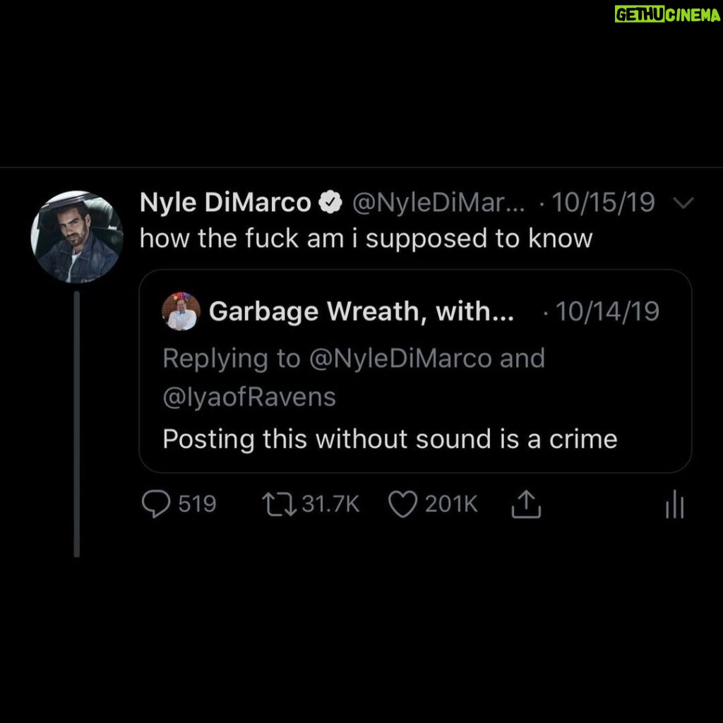 Nyle DiMarco Instagram - i’m never deleting my Twitter 😂😂😂😂 (swipe left!!!!)