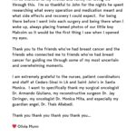 Olivia Munn Instagram - I was diagnosed with breast cancer. I hope by sharing this it will help others find comfort, inspiration and support on their own journey.